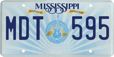 MS license plate MDT595