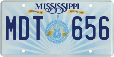 MS license plate MDT656