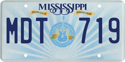 MS license plate MDT719