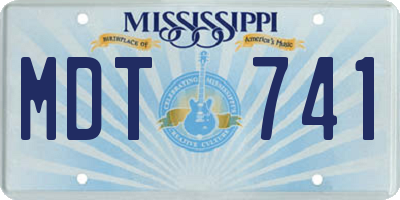 MS license plate MDT741