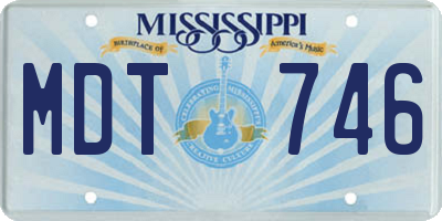 MS license plate MDT746