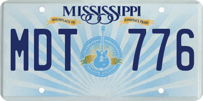 MS license plate MDT776