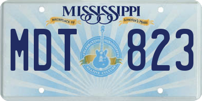 MS license plate MDT823