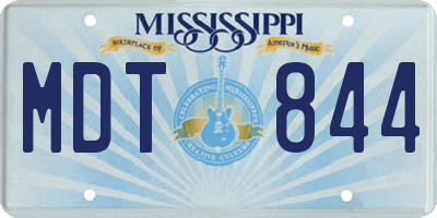 MS license plate MDT844