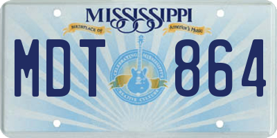 MS license plate MDT864