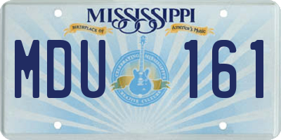 MS license plate MDU161
