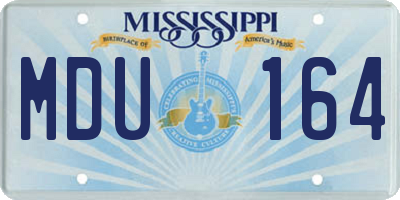 MS license plate MDU164