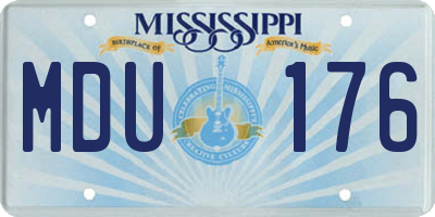 MS license plate MDU176
