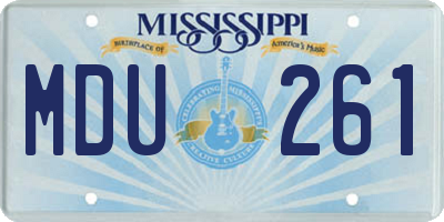 MS license plate MDU261