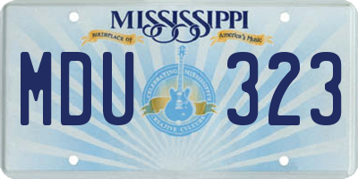 MS license plate MDU323