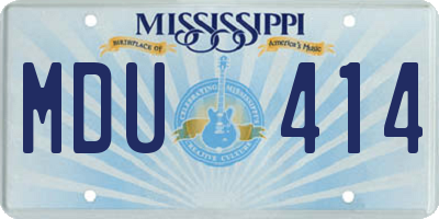 MS license plate MDU414
