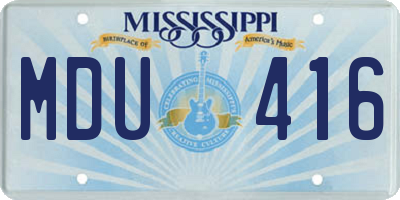 MS license plate MDU416