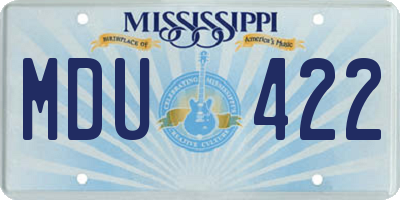 MS license plate MDU422