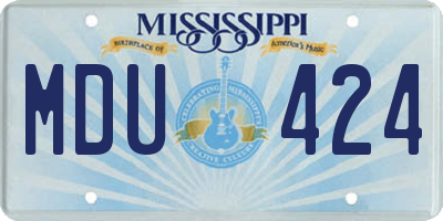 MS license plate MDU424