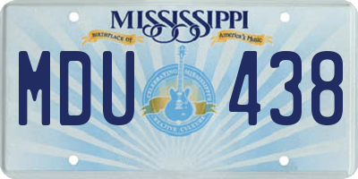 MS license plate MDU438