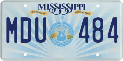 MS license plate MDU484