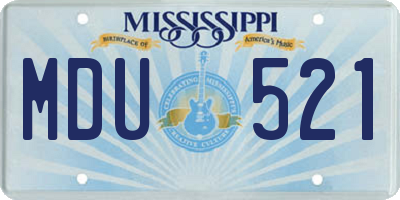 MS license plate MDU521