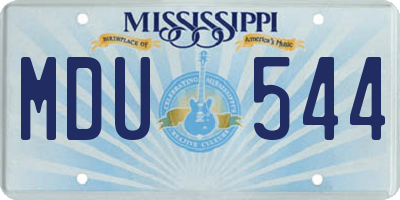 MS license plate MDU544