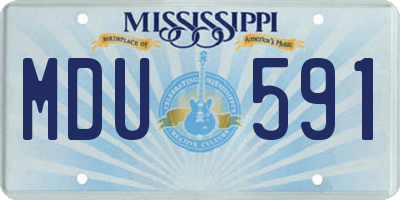 MS license plate MDU591