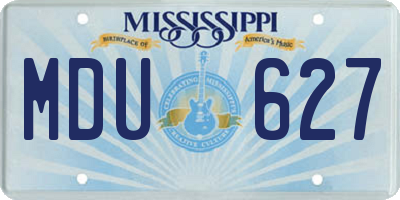 MS license plate MDU627