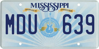 MS license plate MDU639