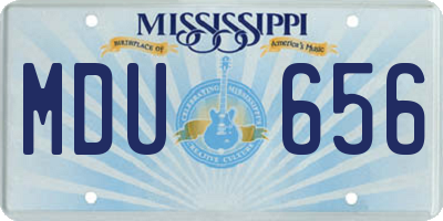 MS license plate MDU656