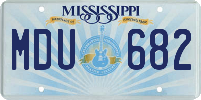 MS license plate MDU682