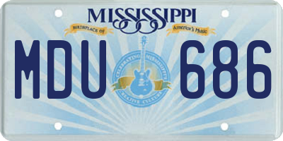 MS license plate MDU686