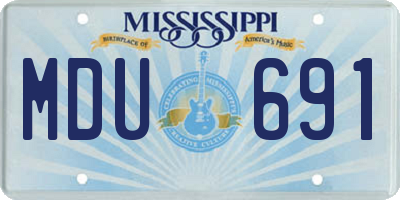 MS license plate MDU691