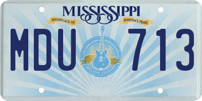 MS license plate MDU713