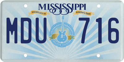 MS license plate MDU716