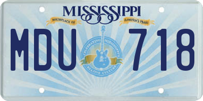 MS license plate MDU718