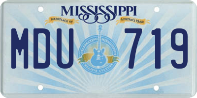 MS license plate MDU719