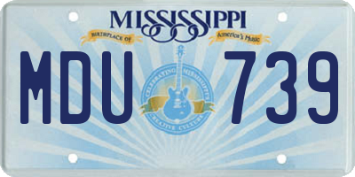 MS license plate MDU739