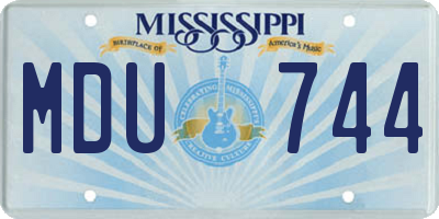 MS license plate MDU744