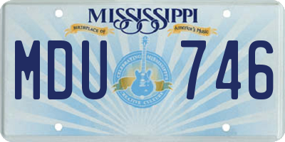MS license plate MDU746