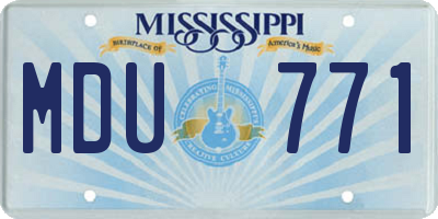 MS license plate MDU771
