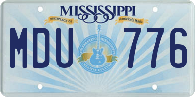 MS license plate MDU776