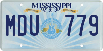 MS license plate MDU779