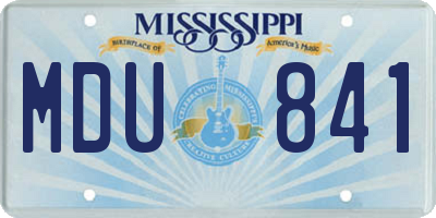 MS license plate MDU841