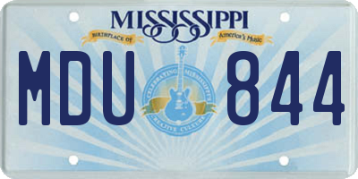 MS license plate MDU844