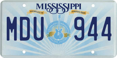 MS license plate MDU944