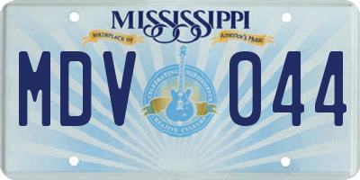 MS license plate MDV044