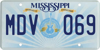 MS license plate MDV069