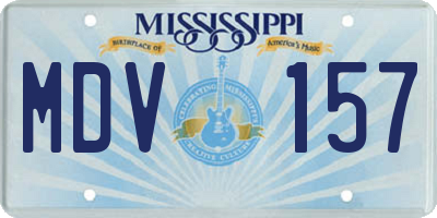 MS license plate MDV157