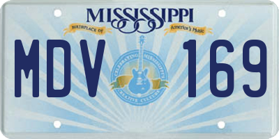 MS license plate MDV169