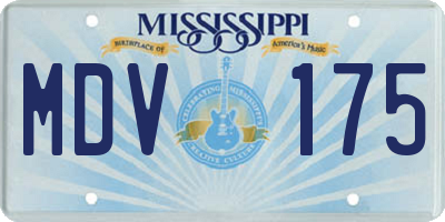 MS license plate MDV175