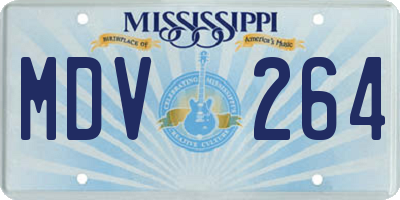 MS license plate MDV264