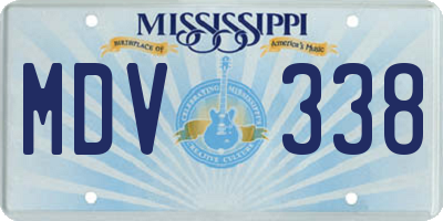 MS license plate MDV338