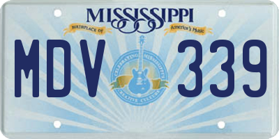 MS license plate MDV339